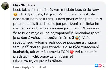 Recenze čtenářky na Svěží kuchařku